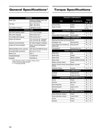 Arctic Cat ATV Comprehensive Service Manual (2022 Models) Preview image 3