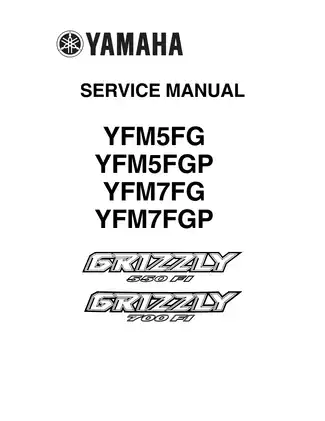 2009-2010 Yamaha Grizzly 550 FI, Grizzly 700 FI ATV service manual Preview image 1