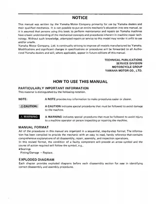 Yamaha YFA1 Service Manual - Comprehensive Guide for Mechanics and Enthusiasts Preview image 4