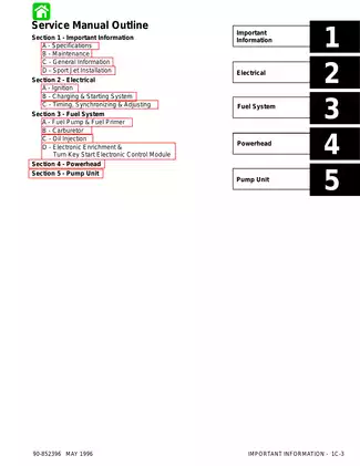 Mercury Marine 175XR2 Sport Jet outboard motor service manual Preview image 4