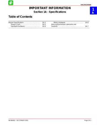 Mercury Marine 240 EFI Jet Drive Service Manual Preview image 5