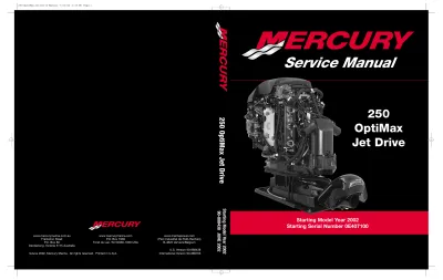 Preview: 2002 Mercury Marine 250 OptiMax Jet Drive Service Manual (P/N 90-888438)