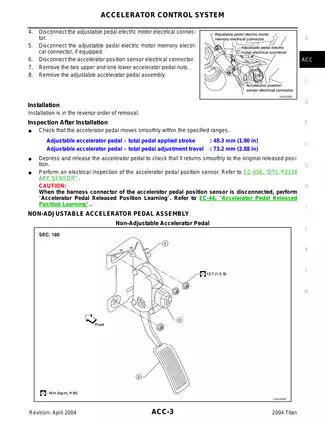 2004-2010 Nissan Titan Accelerator Control System manual Preview image 3