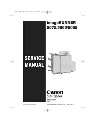 Canon imageRUNNER 5075/5065/5055 Service Manual | Comprehensive Guide for Installation and Repair