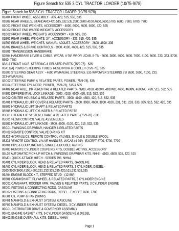 Preview: Ford 535 231 335 420 2600 3600 4600 5600 6600 7600 Tractor 1975–1978 Service Manual (OEM)