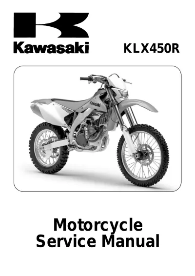 Preview: 2009 Kawasaki KLX450R Factory Service & Repair Manual (P/N 99969-0059-02)