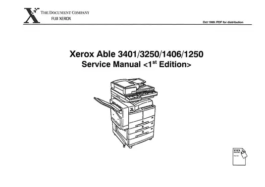 Xerox Able 3401, 3250, 1406, 1250 service manual Preview image 1