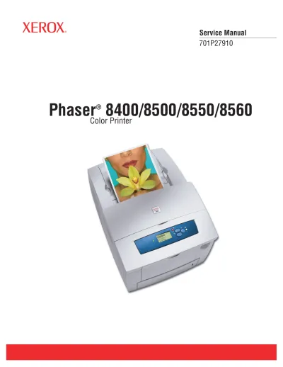Preview: Xerox Phaser 8400/8500/8550/8560 Color Printer Service Manual (P/N 701P27910, 2007)