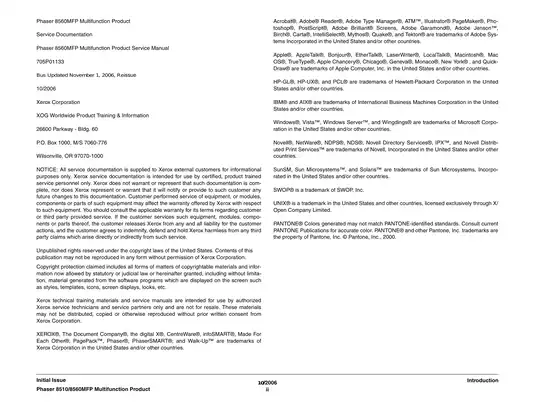 Xerox Phaser 8510/8560 Multifunction Product Service Manual Preview image 2