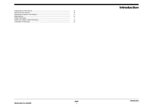 Xerox WorkCentre Pro 423, Pro 428 multifunctional device manual Preview image 1