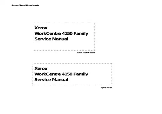 Xerox WorkCentre 4150 Family Service Manual - Comprehensive Guide for Maintenance and Repair Preview image 3
