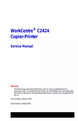 Xerox WorkCentre C2424 Copier-Printer Service Manual - Comprehensive Guide for Maintenance and Repair Preview image 3