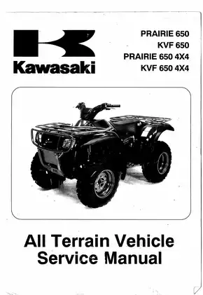 Kawasaki Prairie 650 KVF Service Manual - Comprehensive Vehicle Maintenance Guide