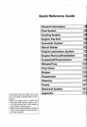 Kawasaki Prairie 650 KVF Service Manual - Comprehensive Vehicle Maintenance Guide Preview image 2