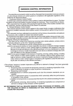 Kawasaki Prairie 650 KVF Service Manual - Comprehensive Vehicle Maintenance Guide Preview image 4