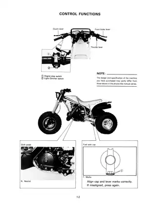 Yamaha Tri-Moto Owner's Manual & Service Guide (All Models) Preview image 4