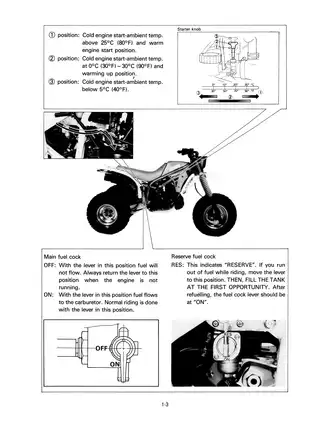 Yamaha Tri-Moto Owner's Manual & Service Guide (All Models) Preview image 5