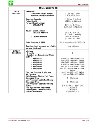 2000-2002 Mercury OptiMax 200 hp, 225 hp DFI outboard motor service manual Preview image 3