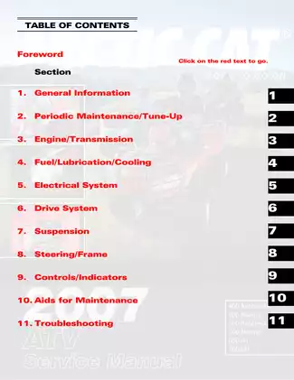Comprehensive Service Manual for Arctic Cat ATVs (400/500/650/700 Models)