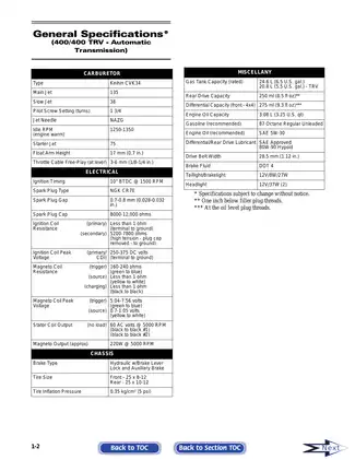 Comprehensive Service Manual for Arctic Cat ATVs (400/500/650/700 Models) Preview image 3