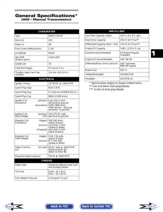 Comprehensive Service Manual for Arctic Cat ATVs (400/500/650/700 Models) Preview image 4