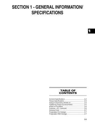 Arctic Cat ATV 400/500/700 EFI Service Manual Preview image 2