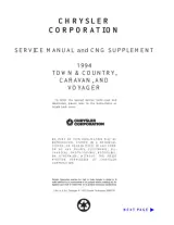 Dodge Caravan / Mini Ram Van / Grand Voyager 1994 Service Manual (P/N 81-370-4105) – preview page 1
