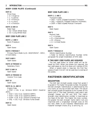 2002 Dodge Caravan service manual Preview image 3