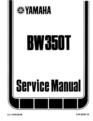 1987-1988 Yamaha Big Wheel 350, BW350T service manual Preview image 1