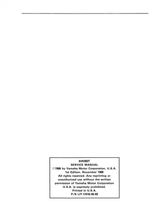 1987-1988 Yamaha Big Wheel 350, BW350T service manual Preview image 2