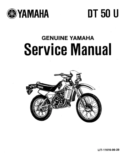 Preview: 1988–1990 Yamaha Enduro 50 / DT 50 / DT50U Service Manual (P/N LIT-11616-06–29)