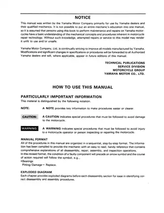 1988-1990 Yamaha Enduro 50, DT 50 U service manual Preview image 4