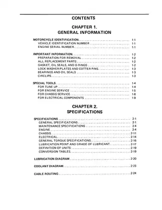 1987-1988 Yamaha FZR750 service manual Preview image 5