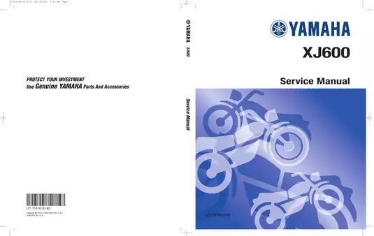 1992-2003 Yamaha XJ600, XJ600S Seca II Diversion repair manual Preview image 1