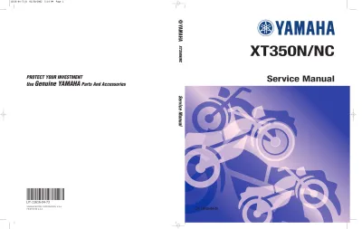 Preview: 1985–2000 Yamaha XT350N/NC Factory Service Manual (P/N LIT-11616-04–73)