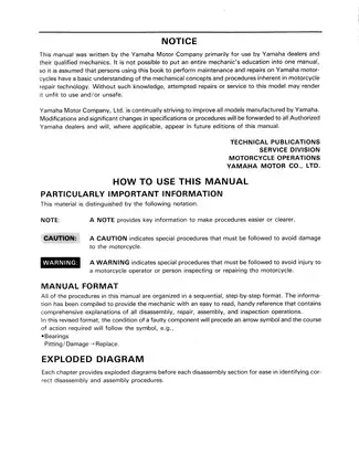 1985-2000 Yamaha XT350N/NC service manual Preview image 3