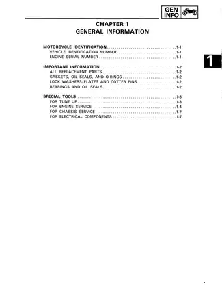 1986-1990 Yamaha YX600 (S-A) Radian service manual Preview image 5