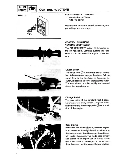 Preview: 1987 Yamaha YZ125 JYA2HG-Series Service Manual (P/N LIT-11626-05-72)
