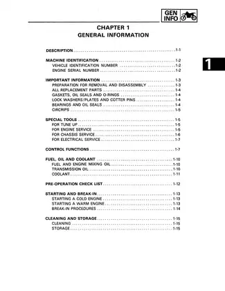 1987 Yamaha YZ125 repair manual Preview image 3