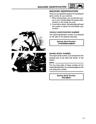 1987 Yamaha YZ125 repair manual Preview image 5
