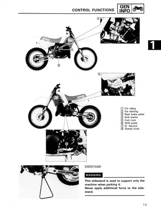 1986 Yamaha YZ250 repair manual Preview image 5