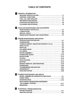 1985 Yamaha YZ80 manual Preview image 2