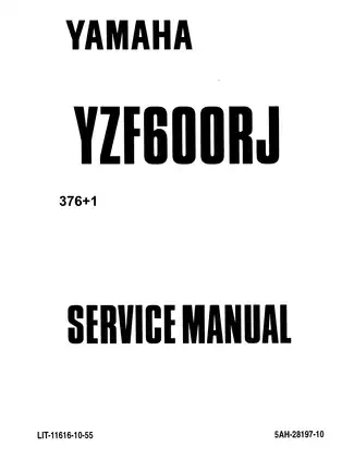 1995-2007 Yamaha YZF600R, YZF600 Thundercat service manual