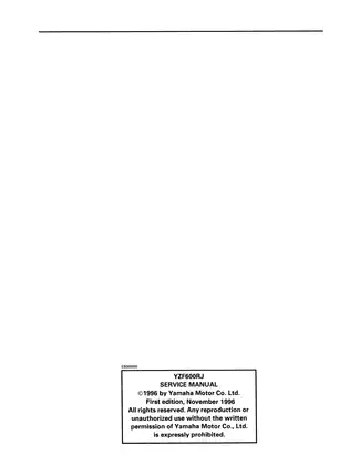 Yamaha 1995-2007 Yamaha YZF600R, YZF600 Thundercat service manual manual preview page 2 - thumbnail