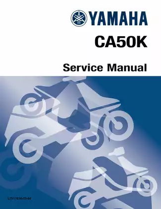 1983-1986 Yamaha CA50K, Riva 50 service manual