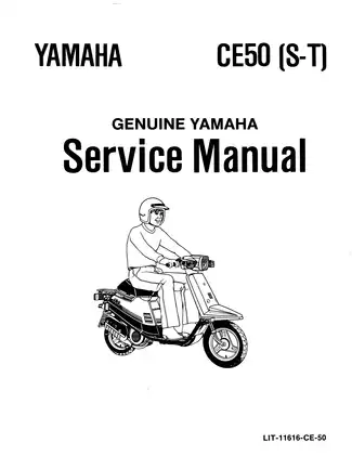 1986-1991 Yamaha Jog 50, CE50, CG50 scooter service manual