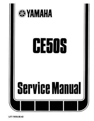 1986-1991 Yamaha Jog 50, CE50, CG50 scooter service manual Preview image 3