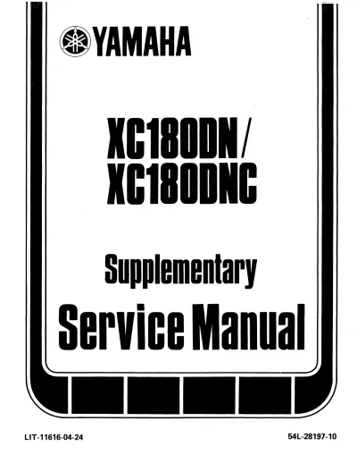 1984–1985 Yamaha Riva XC180DN, XC180DNC Scooter Service Manual (P/N LIT-11616-03-62, LIT-11616-04–24) – preview page 1