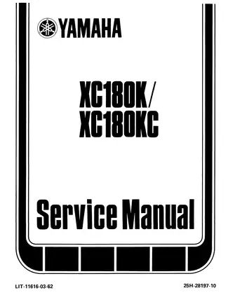 1984-1985 Yamaha Riva XC180DN, XC180DNC scooter repair manual Preview image 2