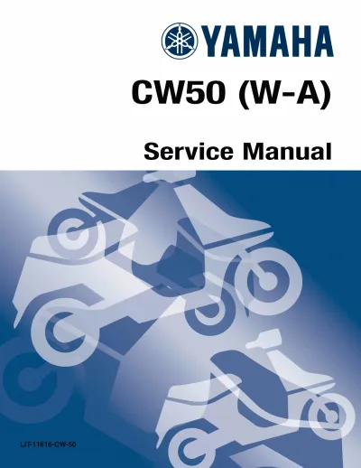 1989–1990 Yamaha Zuma 50 CW50 Scooter Service Manual (P/N LIT-11616-06–54)